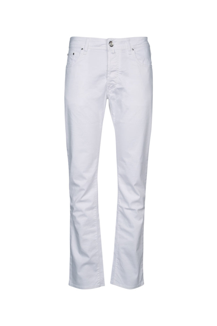 White Straight Jeans 1