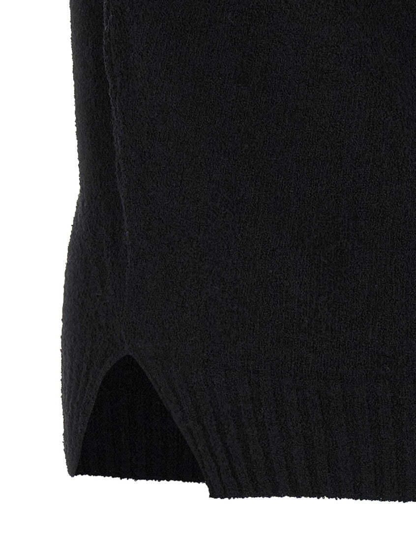 Black Bouclé cotton polo shirt 4