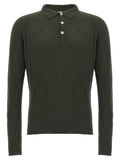 Green Bouclé cotton polo shirt 1