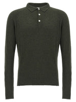 Green Bouclé cotton polo shirt 1