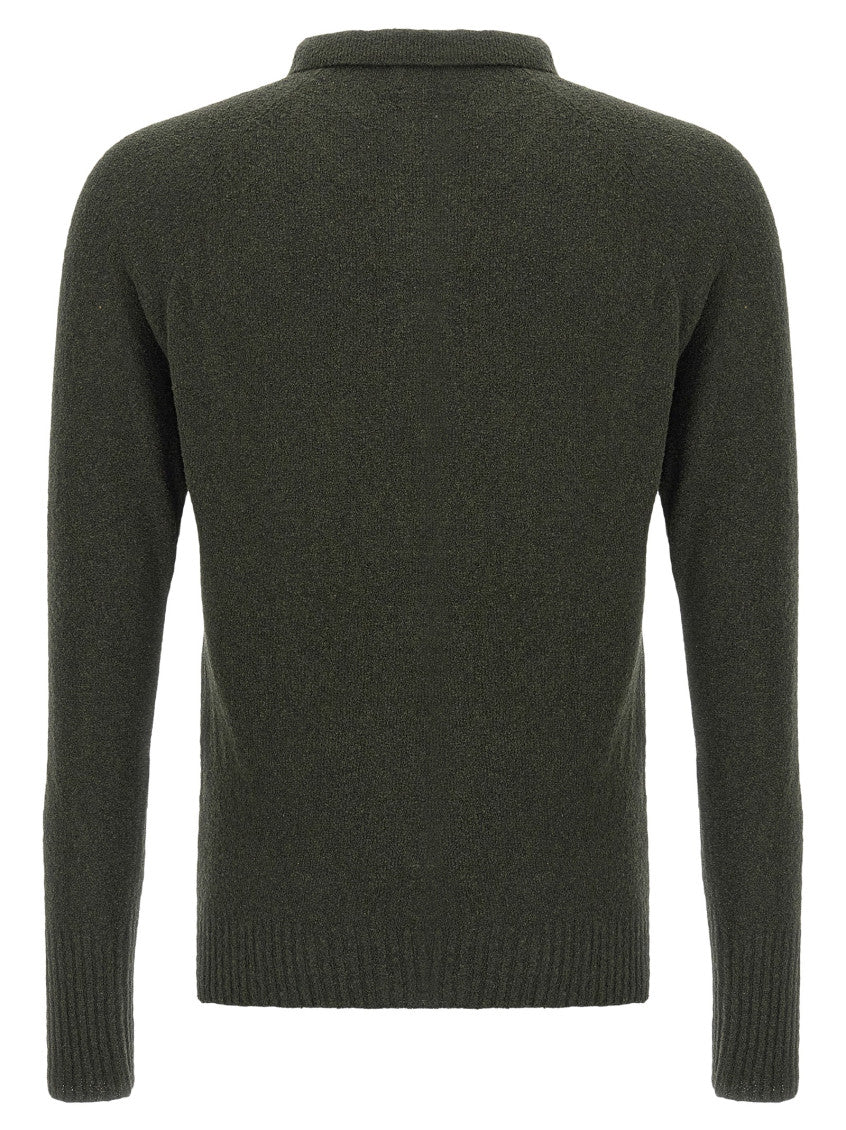 Green Bouclé cotton polo shirt 2