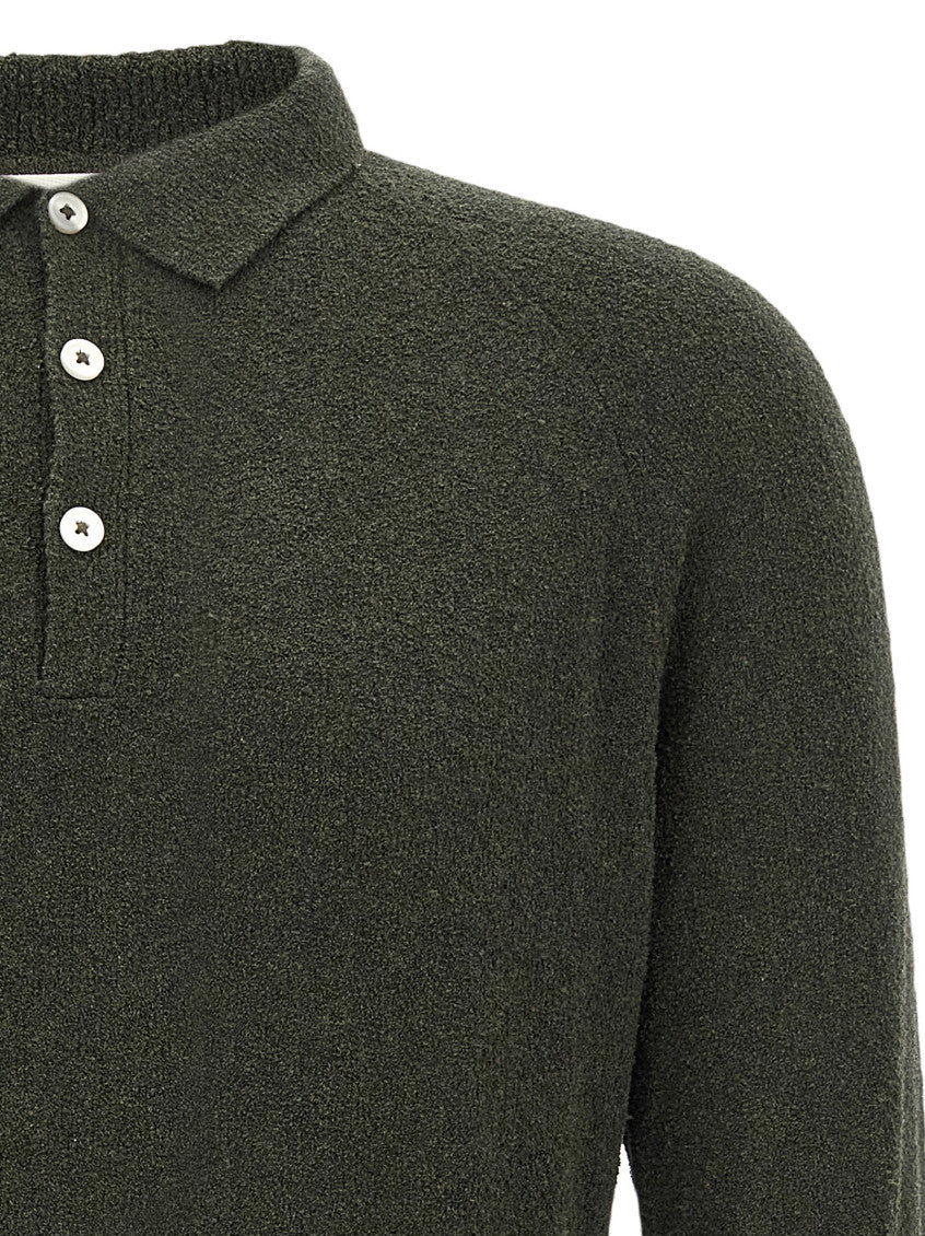 Green Bouclé cotton polo shirt 3