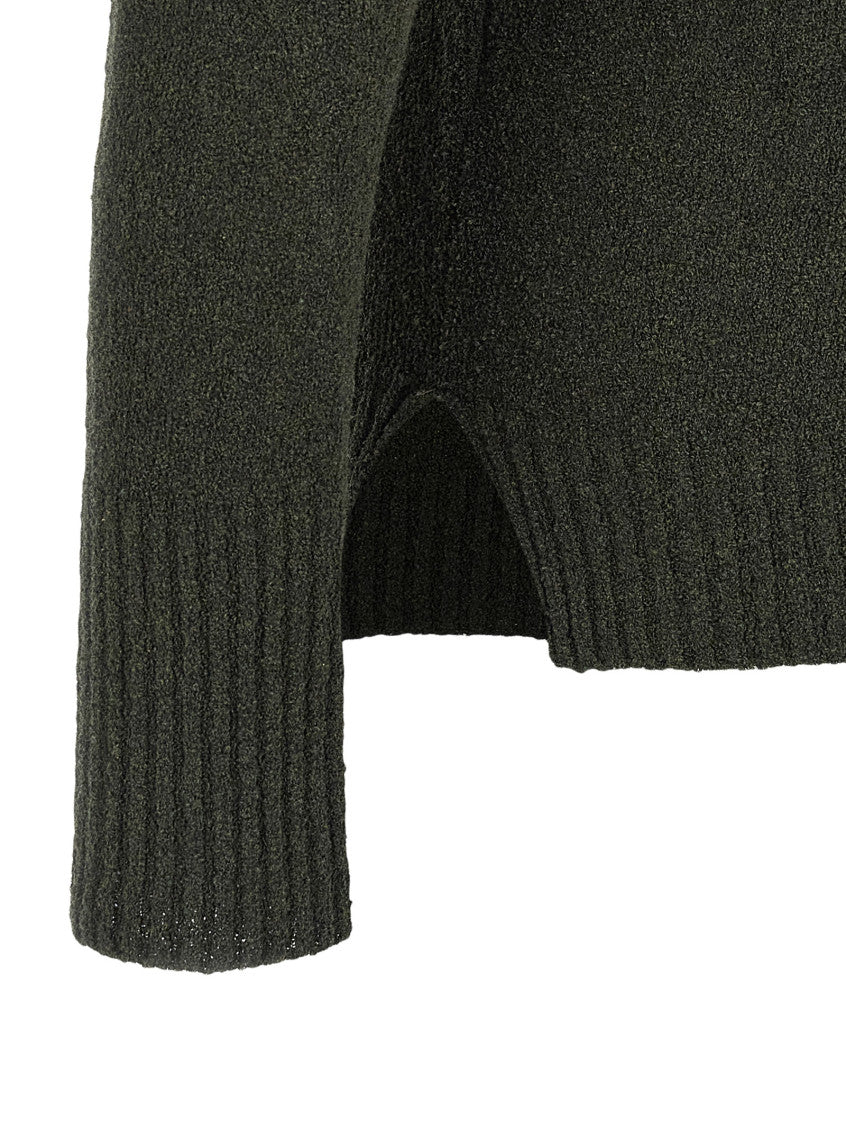 Green Bouclé cotton polo shirt 4