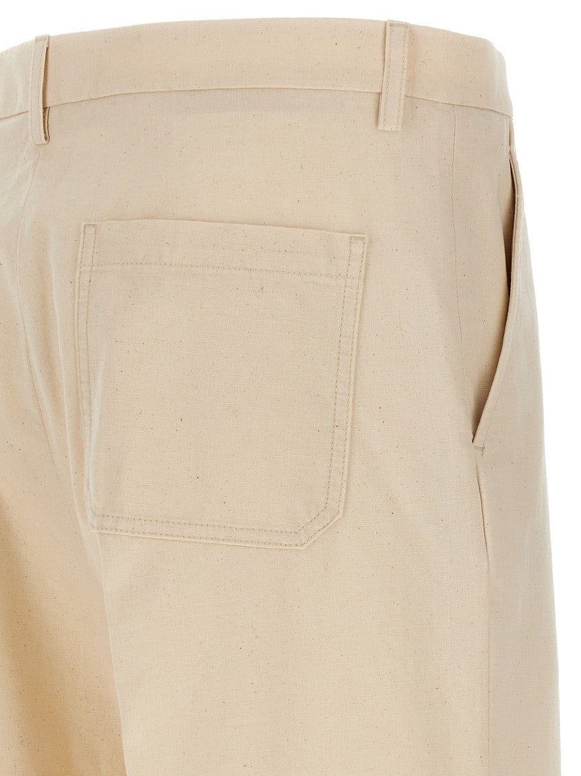 Beige Turn-up Trousers 4