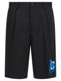 Black Patch Bermuda shorts 1