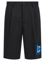 Black Patch Bermuda shorts 1