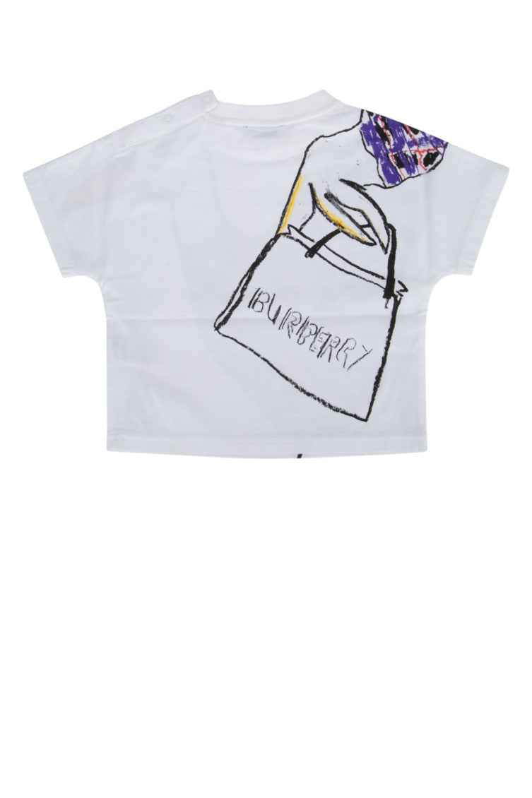 Babies White Printed T-Shirt 2