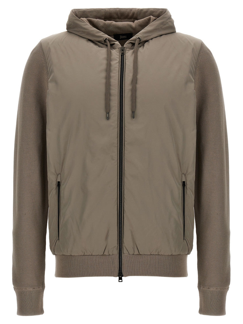 Beige frontal zip Jacket 1