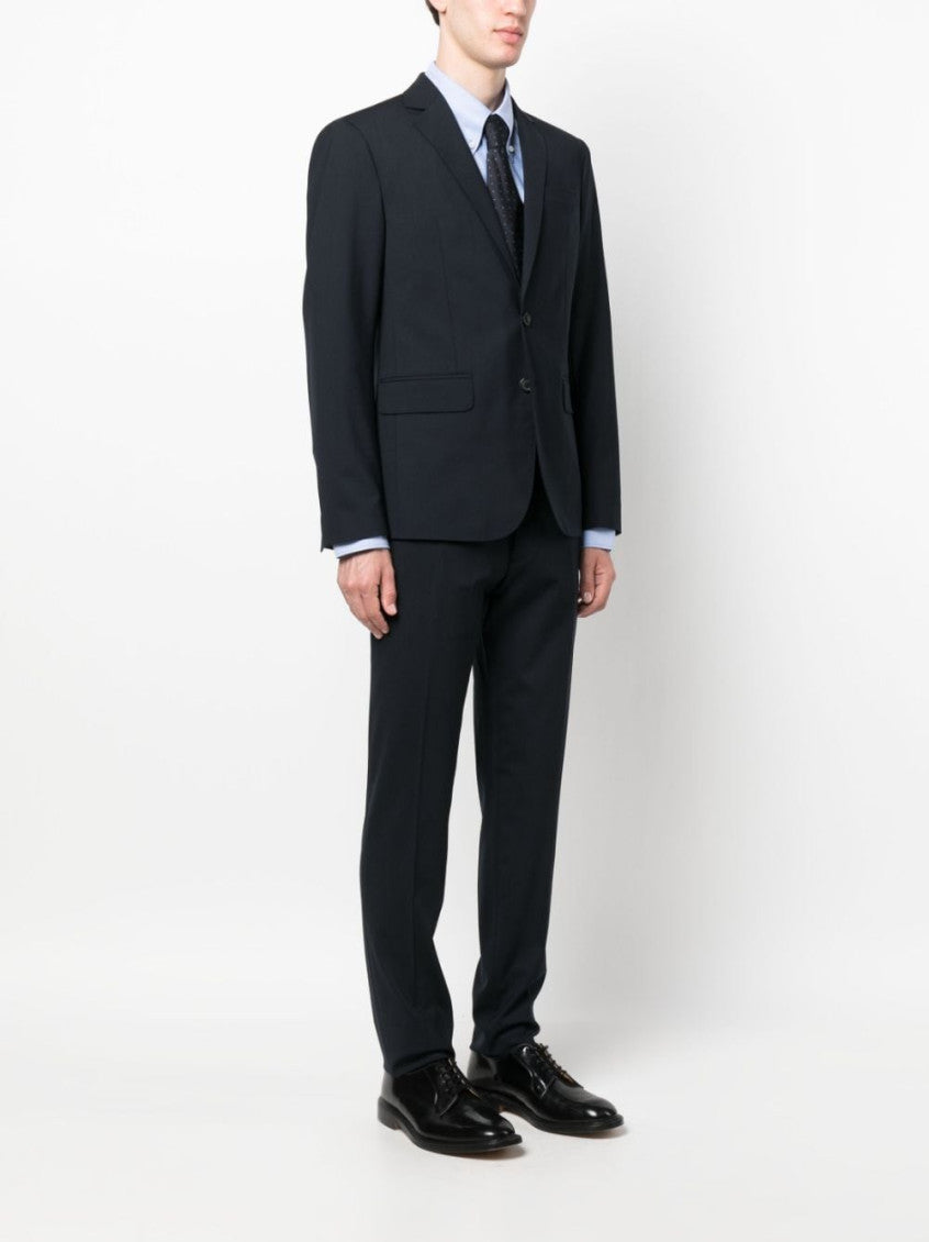 Navy Blue single-breasted two-piece suit 4