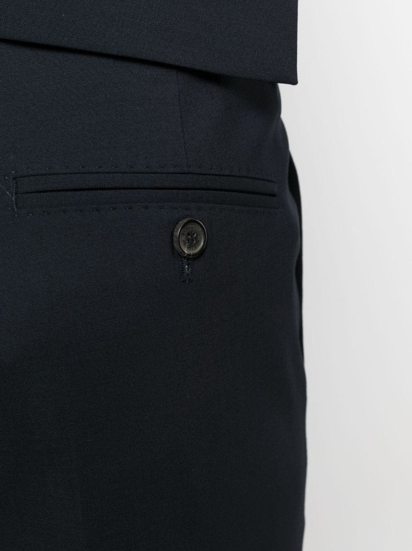 Navy Blue single-breasted two-piece suit 6