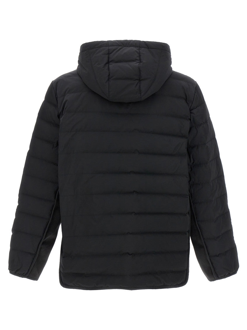 Grey '4 Bar' Hooded Puffer Jacket 2