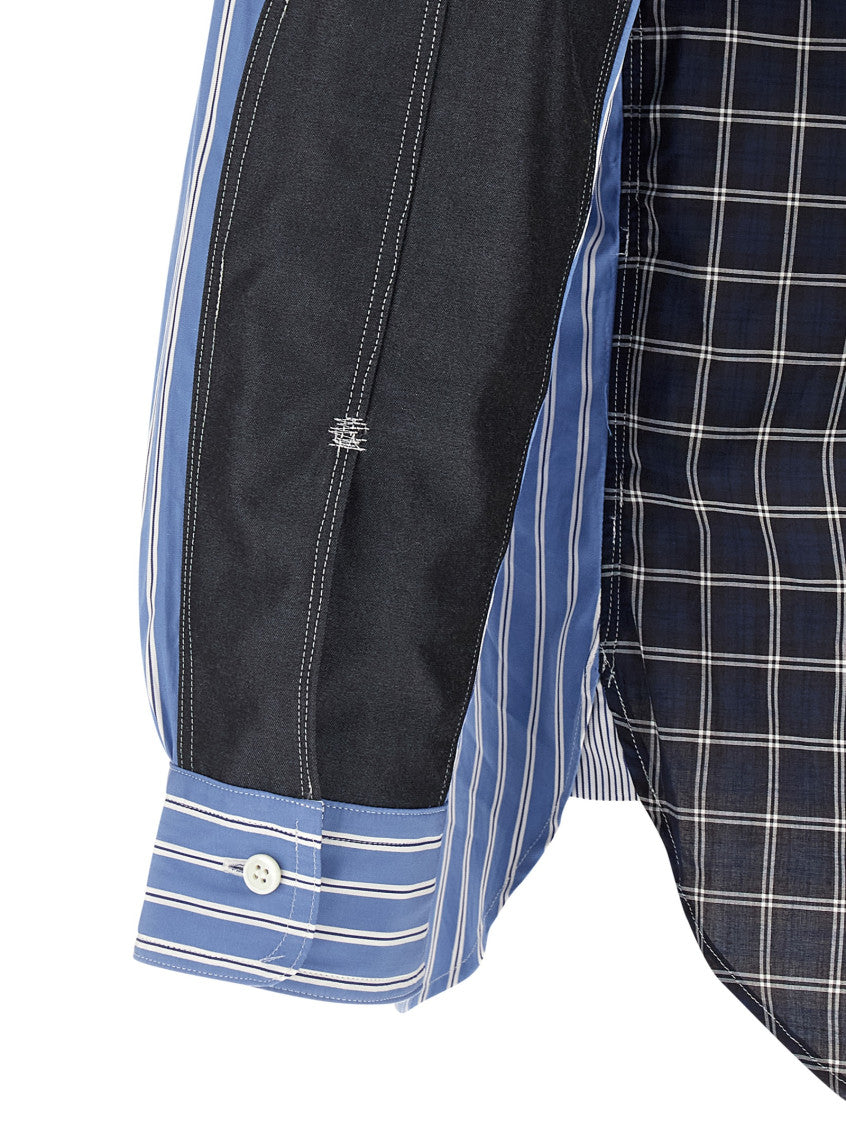 Blue Patchwork shirt 4