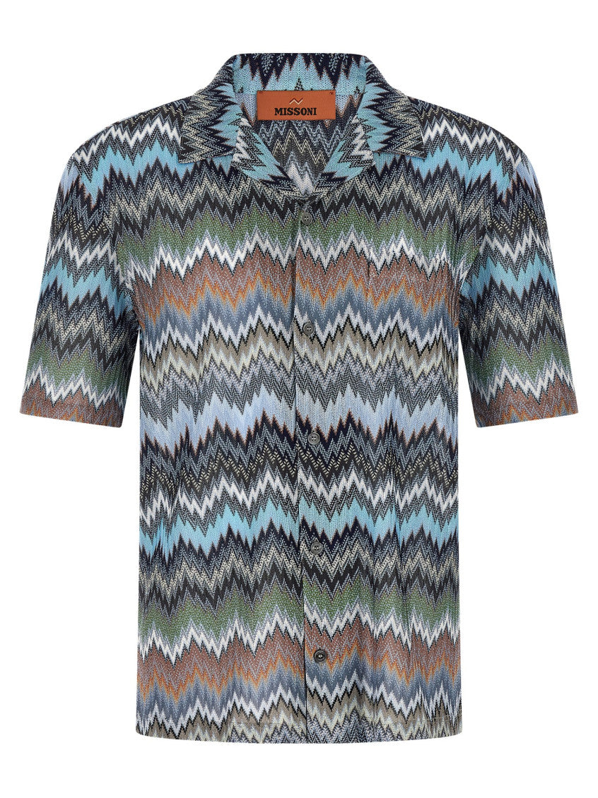 Multicolor Chevron Snake Shirt 1