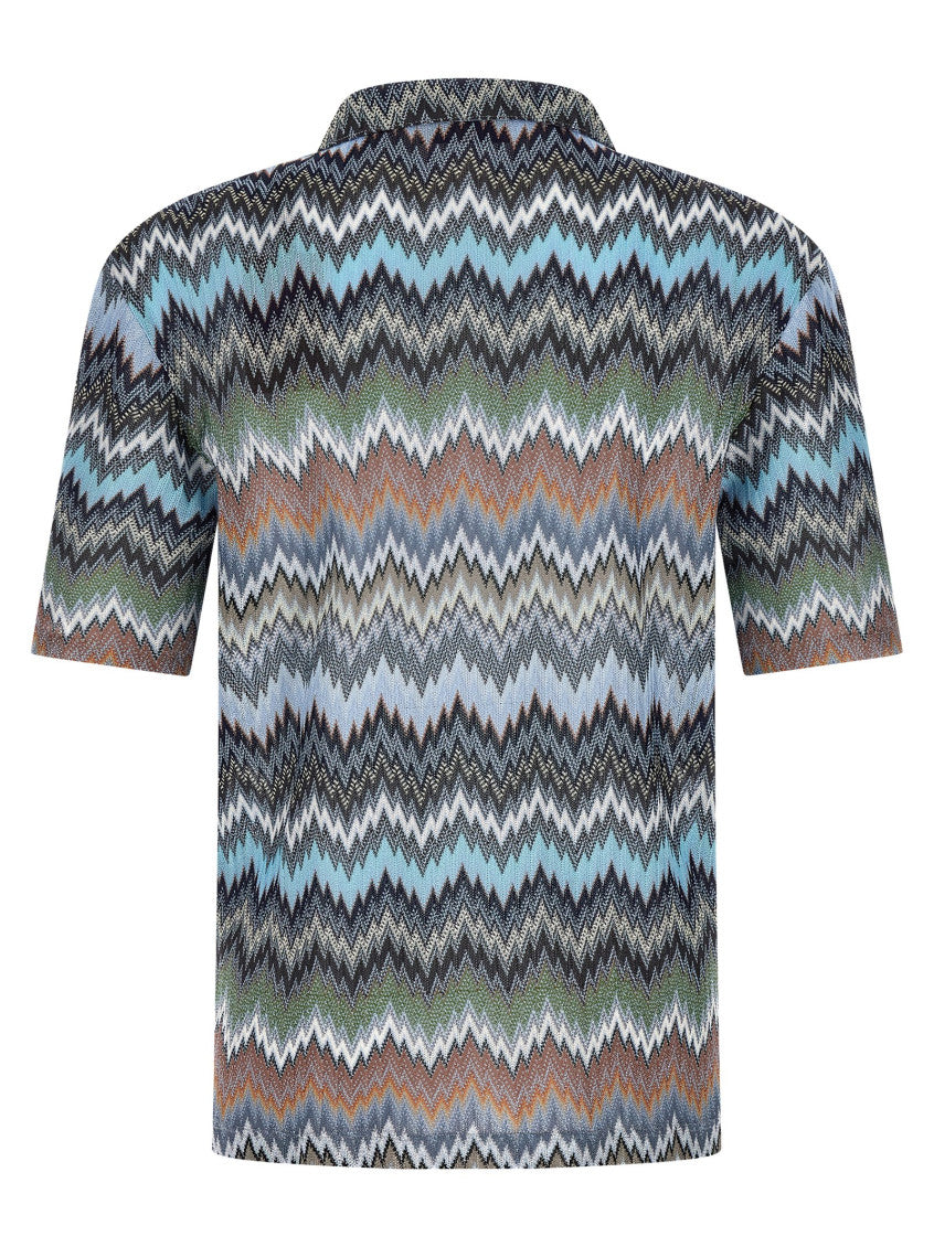 Multicolor Chevron Snake Shirt 2