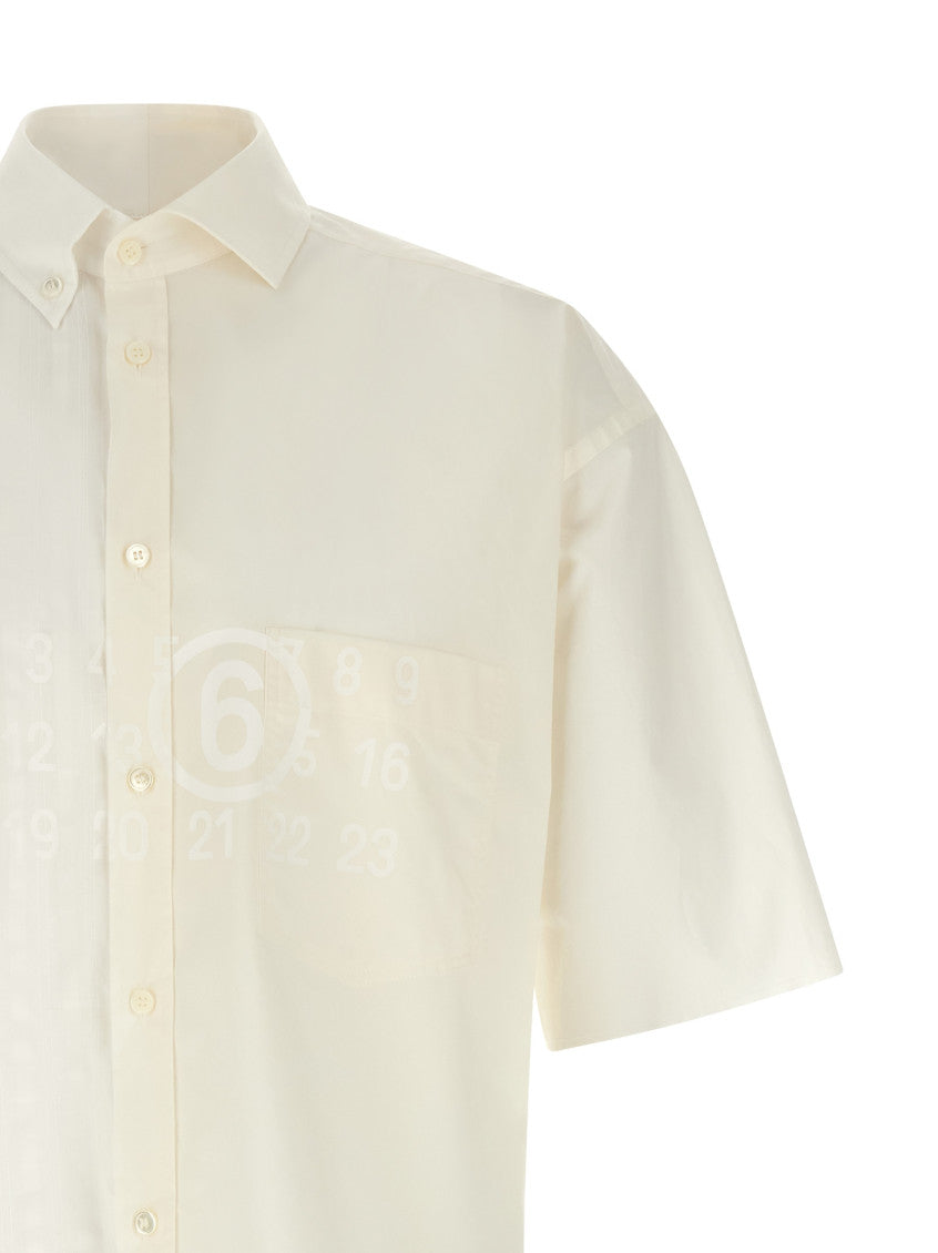 White Bi-material Shirt 3