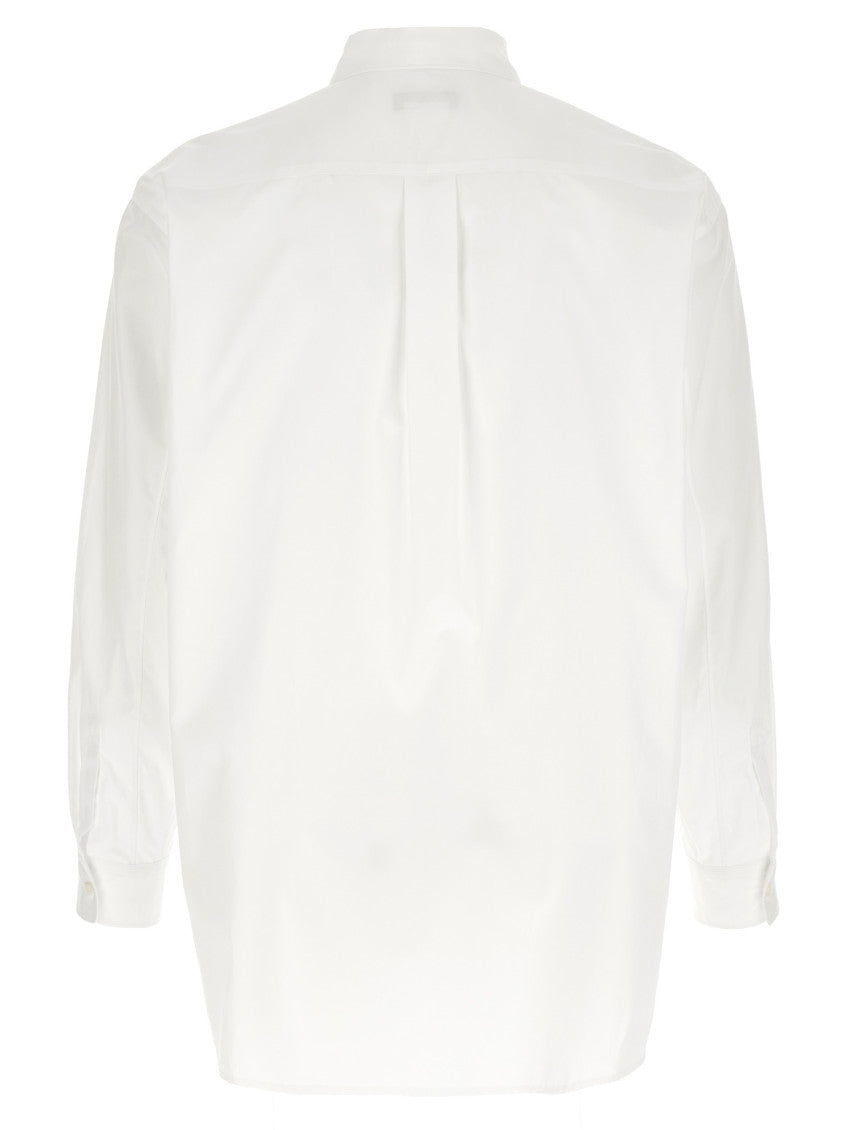 White Geometric Cut-out Shirt 2