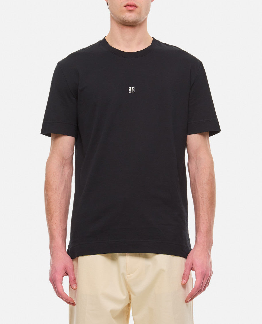 Black Embroidered logo T-shirt 1
