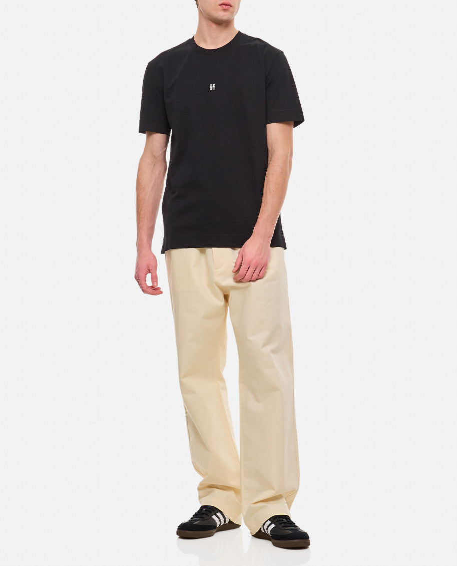 Black Embroidered logo T-shirt 2