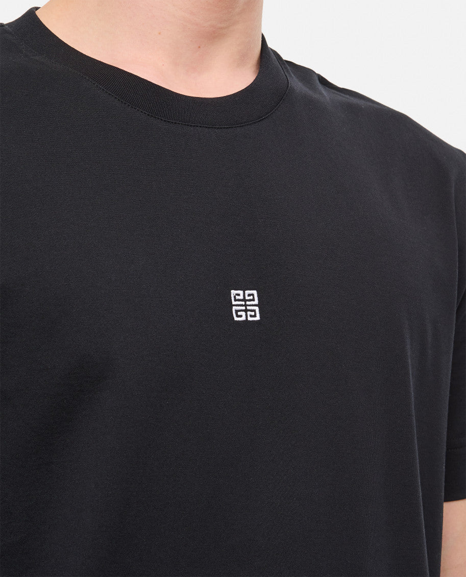 Black Embroidered logo T-shirt 4