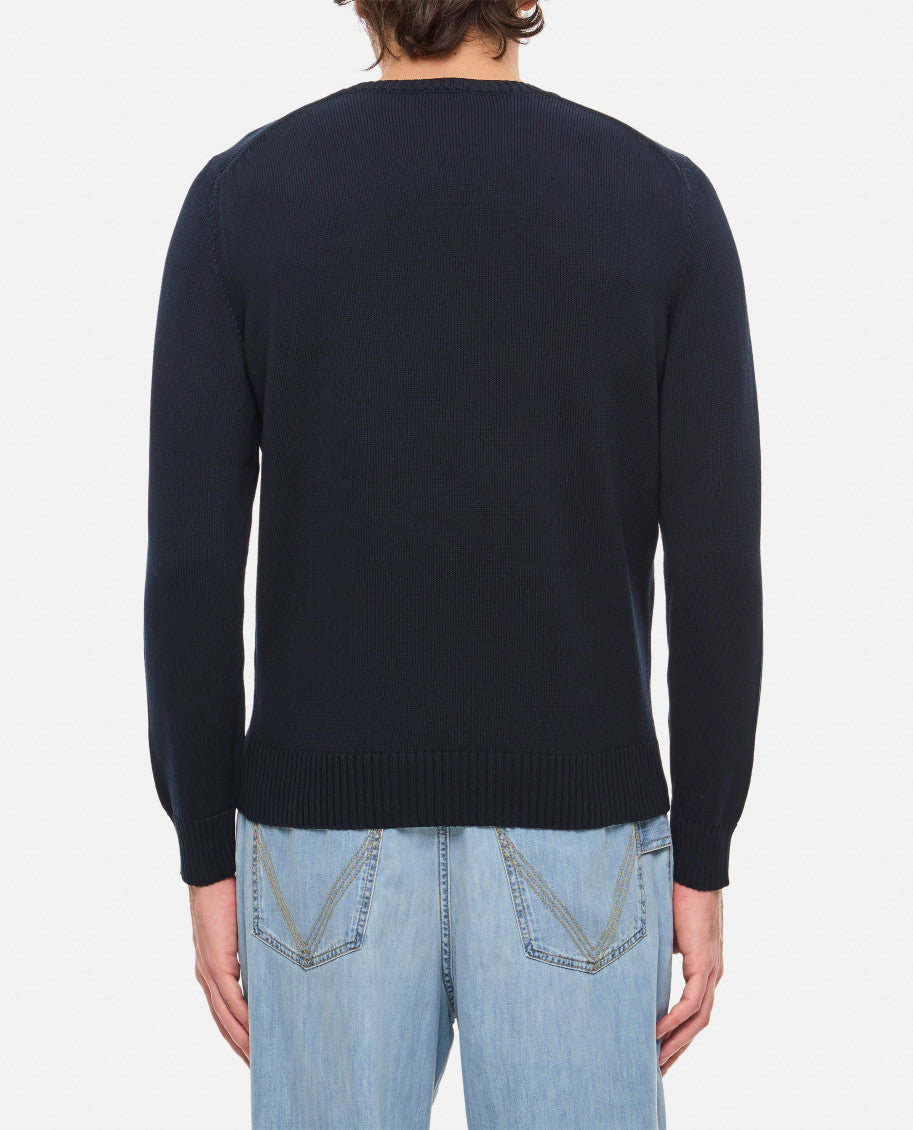 Navy Blue Solid Sweater 3