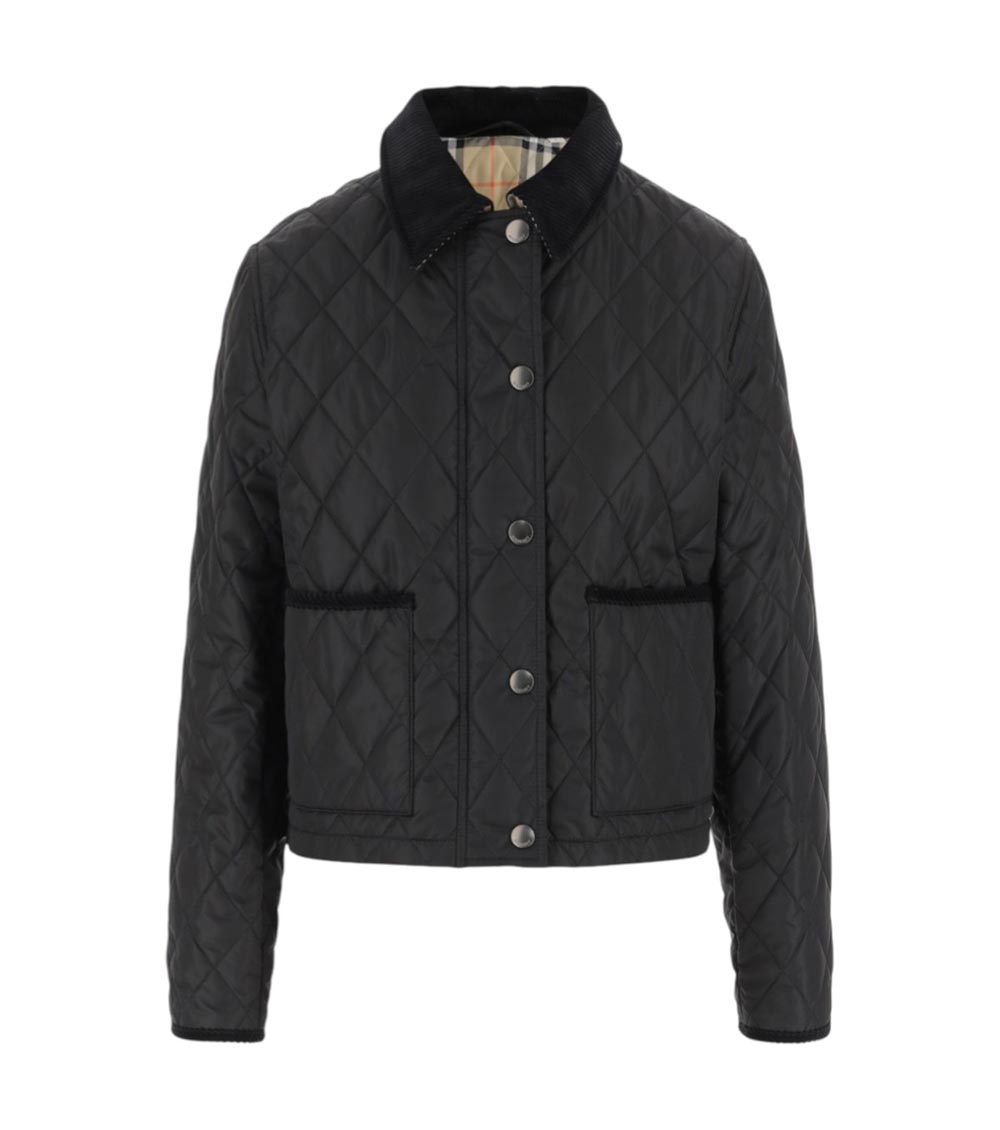 Black Quilted nylon jacket 1