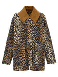 Leopard Printed Canvas Midi Jacket 1