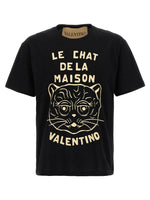 Black 'Le Chat De La Maison' T-shirt 1