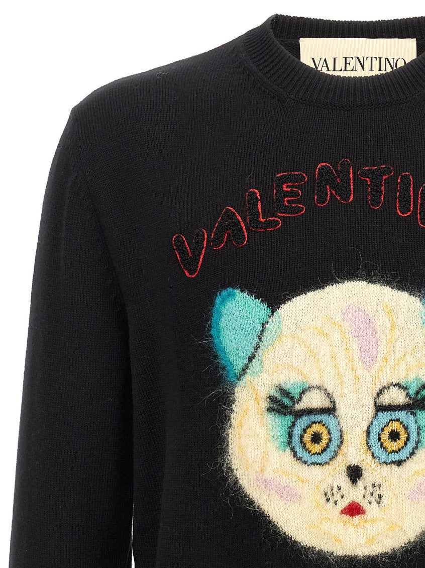 Black 'Le Chat De La Maison' Sweater 3