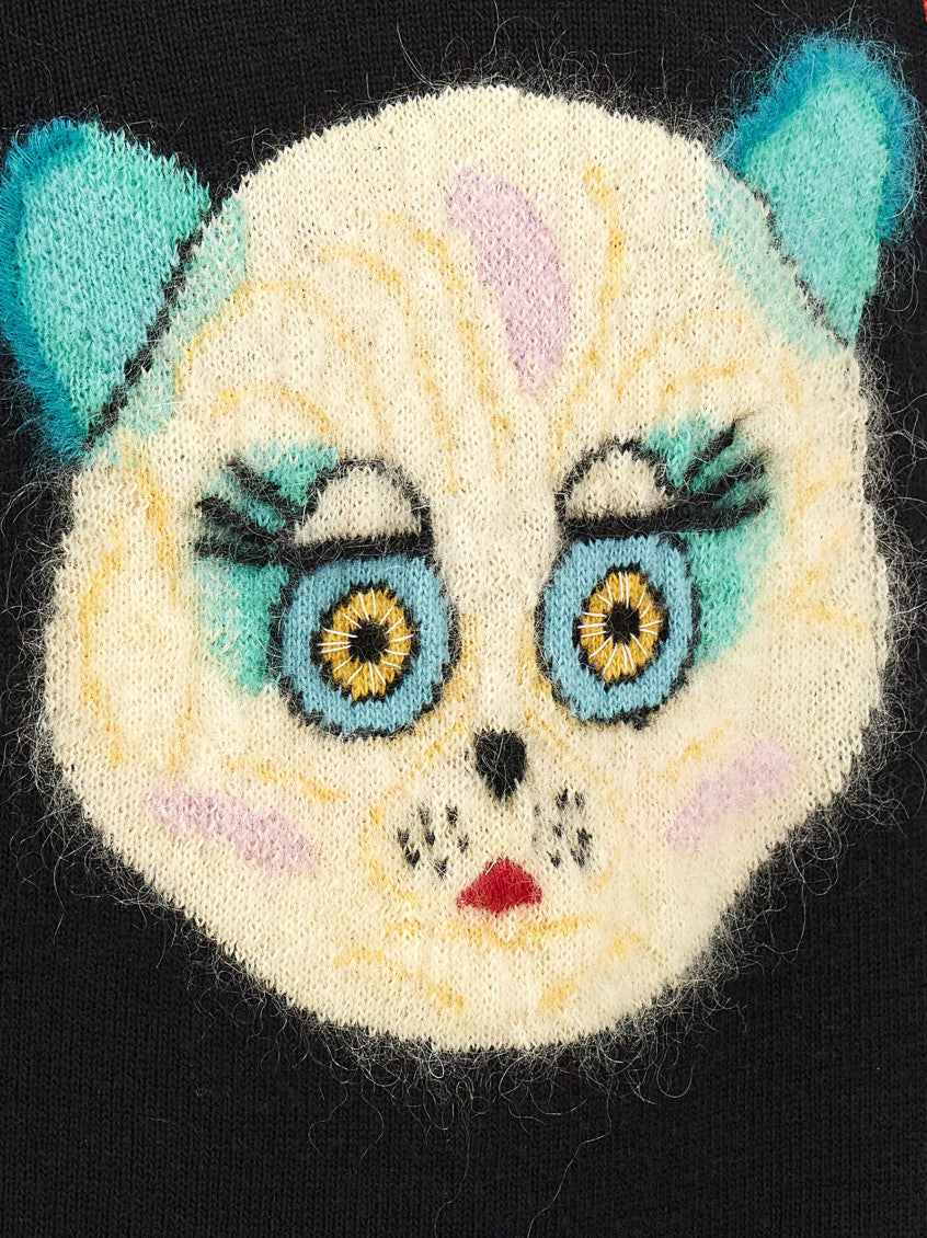 Black 'Le Chat De La Maison' Sweater 4