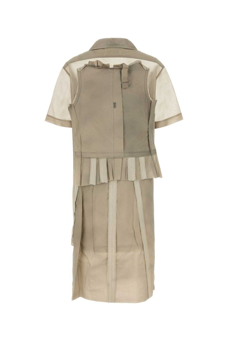 Beige Panelled Midi Dress 2