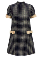 Navy Blue Bouclé Dress 1