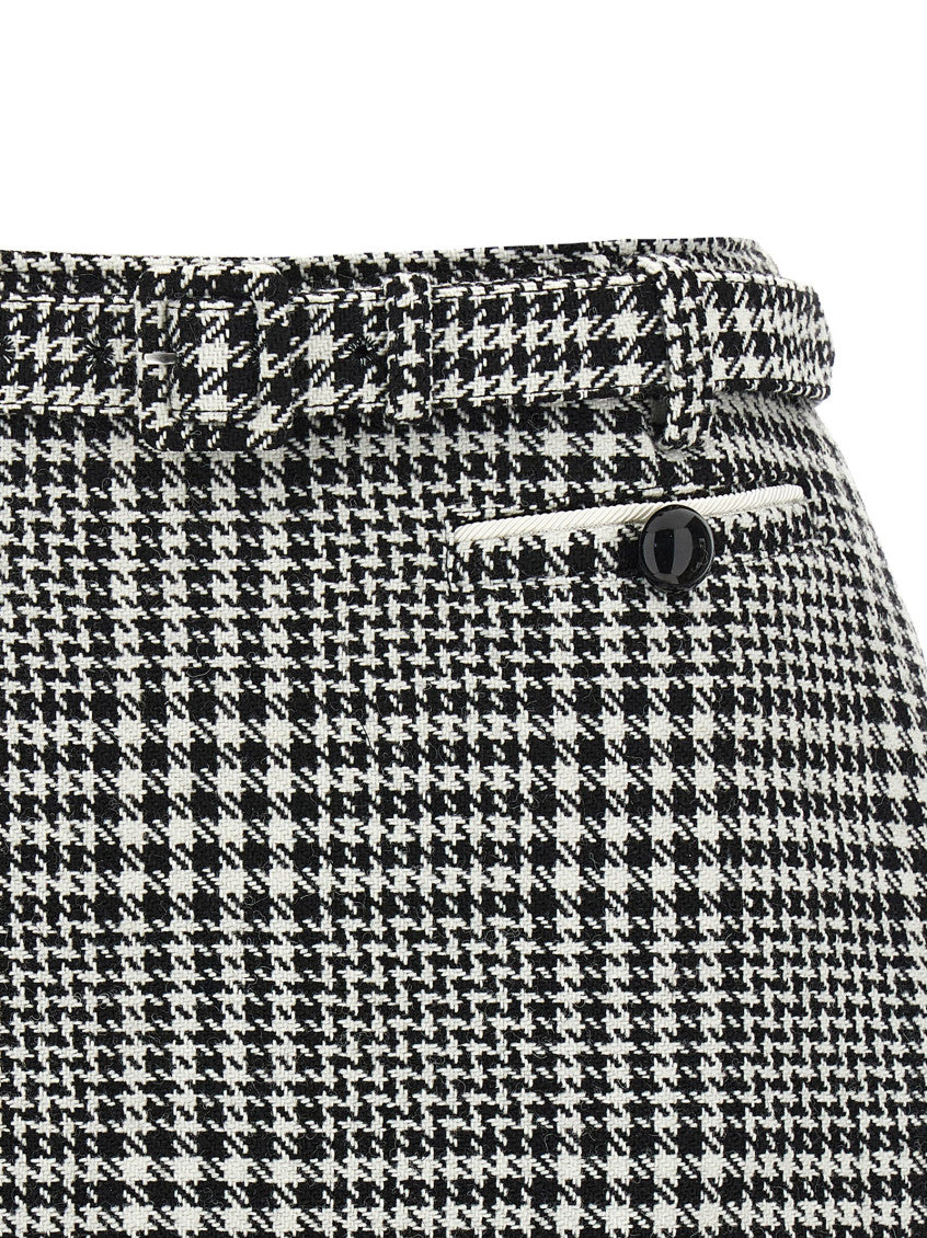 Black & White Boucle Wool Skort 3