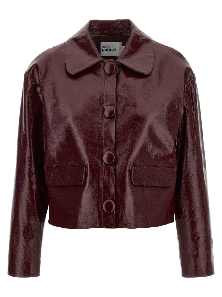 Maroon Craque Leather Jacket 1
