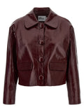 Maroon Craque Leather Jacket 1