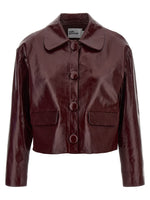 Maroon Craque Leather Jacket 1
