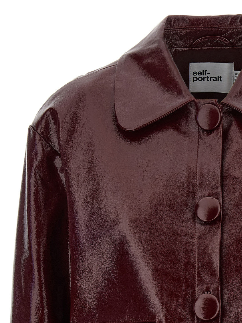 Maroon Craque Leather Jacket 3