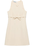 Beige Bow Detailing Short Dress 1