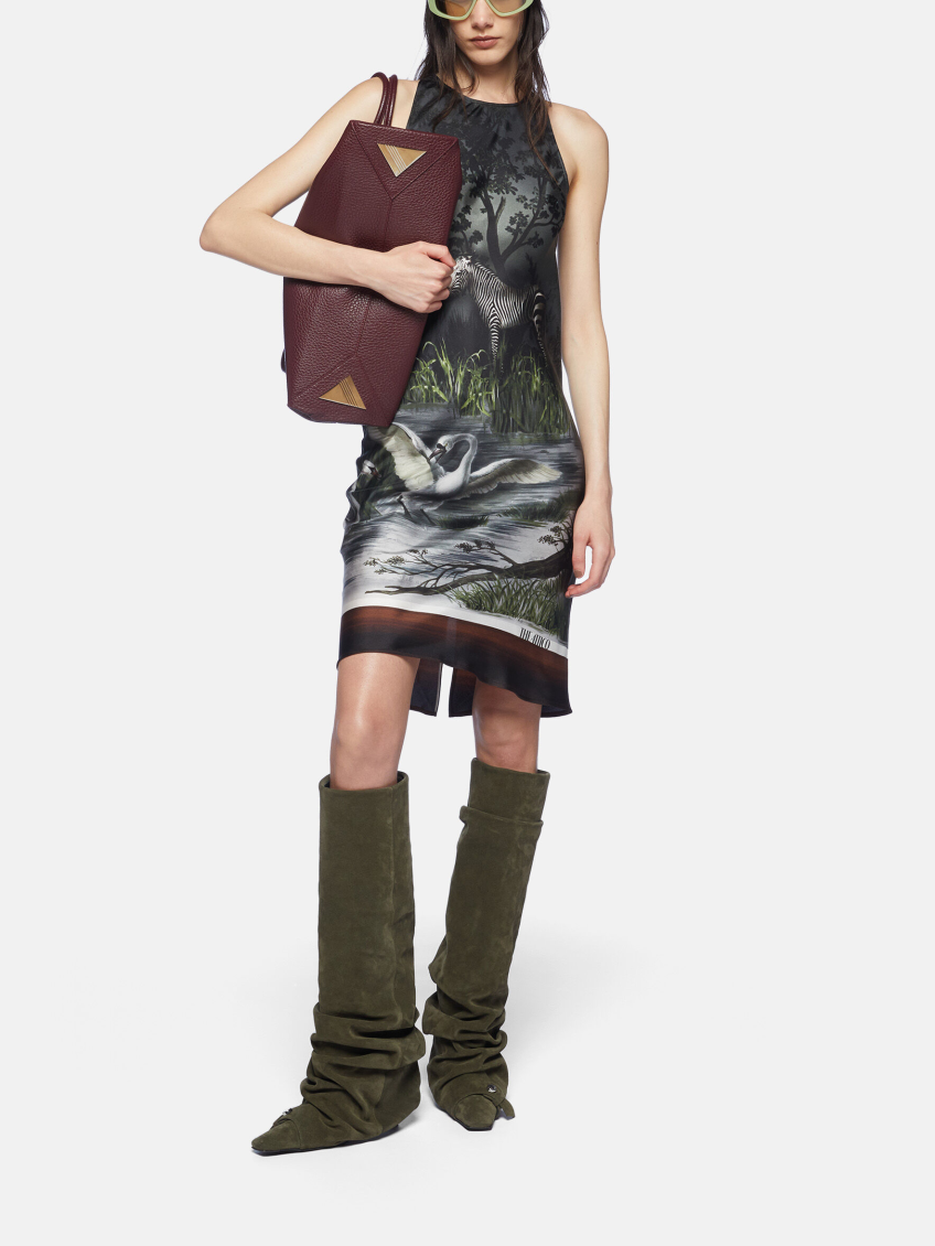 Multicolor Smoke Night-print Mini Dress 2