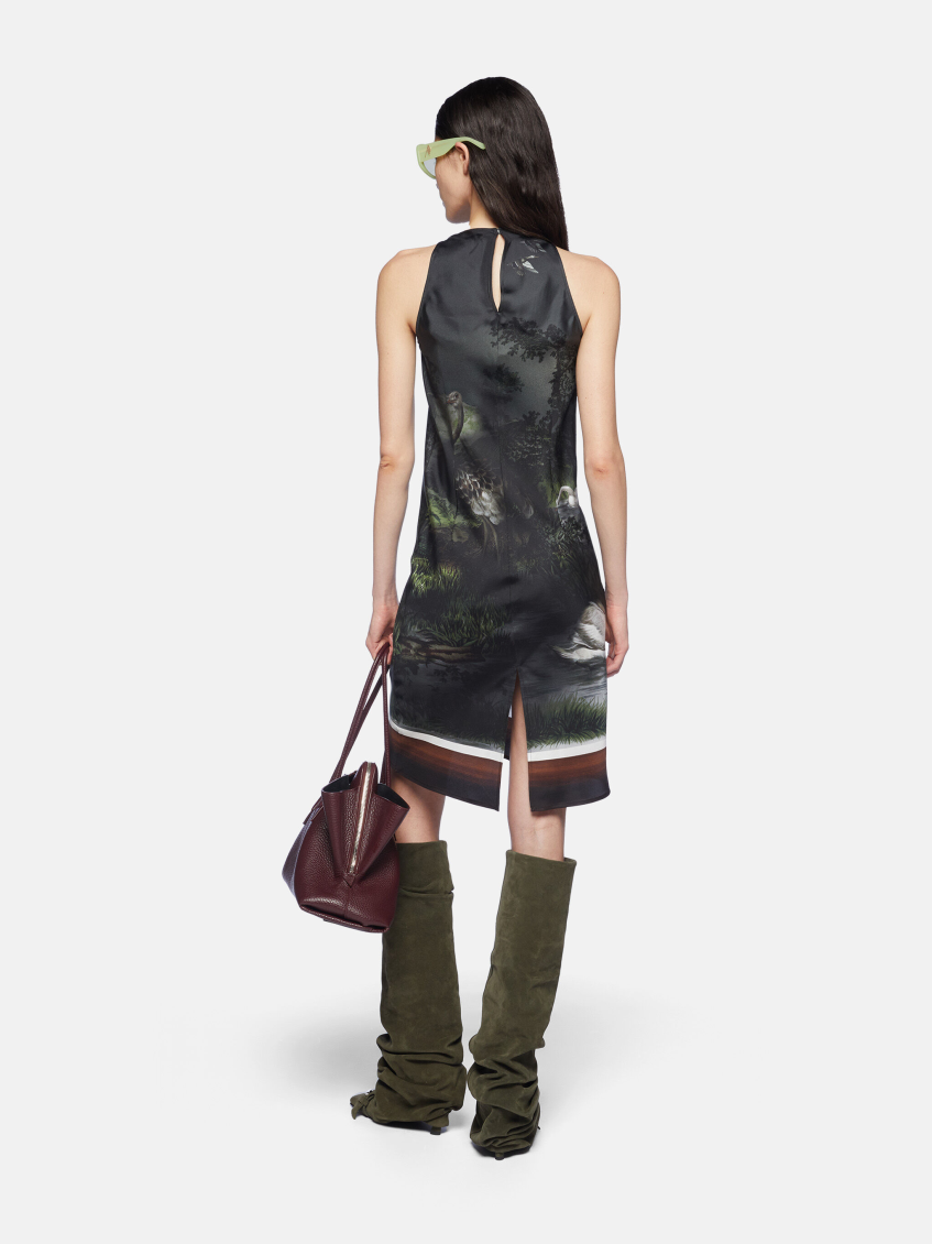 Multicolor Smoke Night-print Mini Dress 3