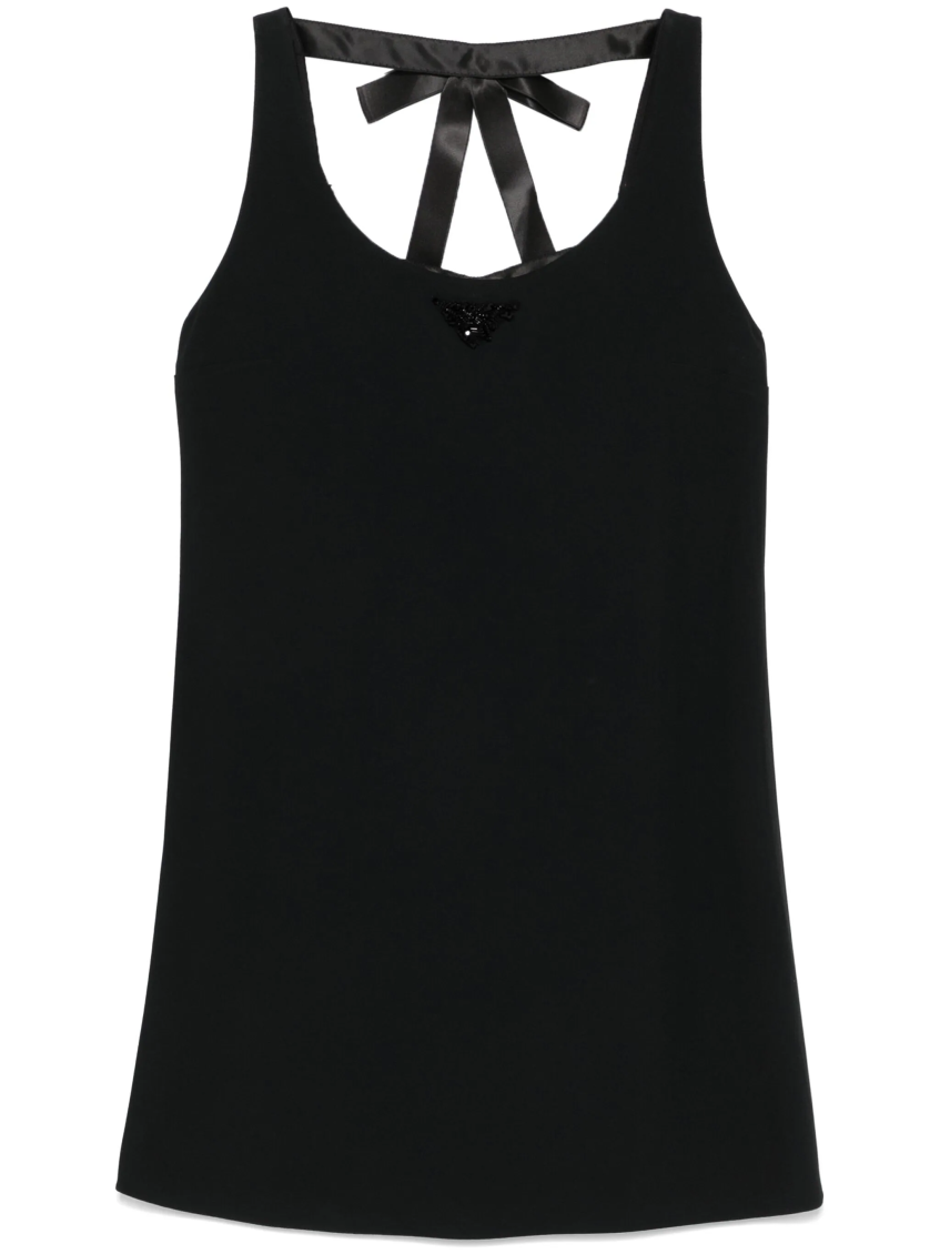 Black Triangle-logo Mini Dress 1