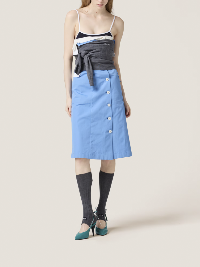Light Blue Deconstructed Mini Dress 2