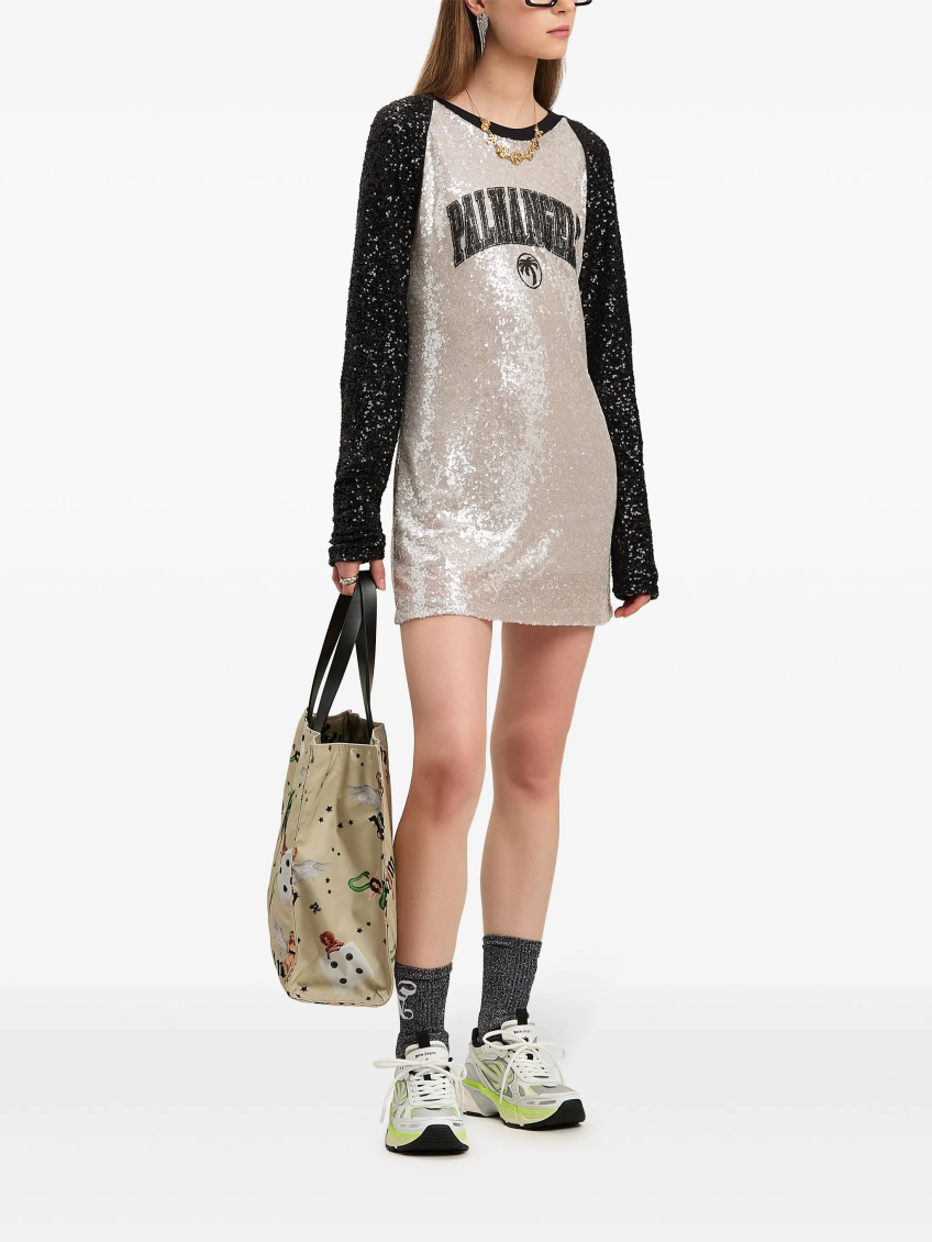 Grey College Palm Mini Dress 2