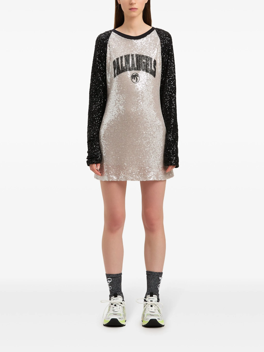 Grey College Palm Mini Dress 3