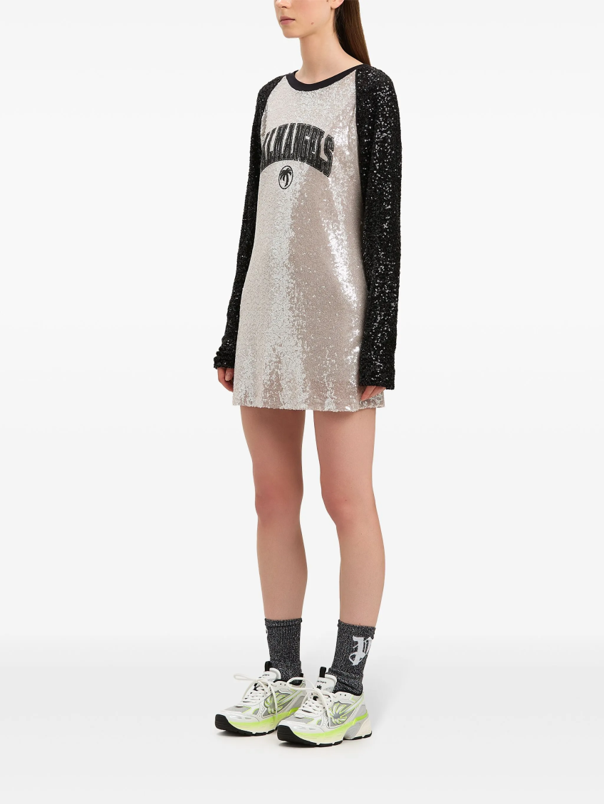 Grey College Palm Mini Dress 4