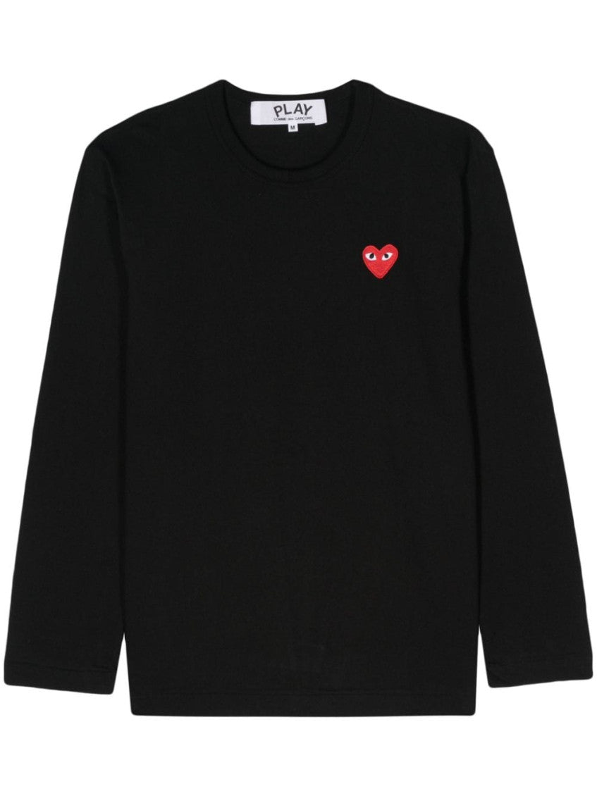 Black Logo cotton t-shirt 1