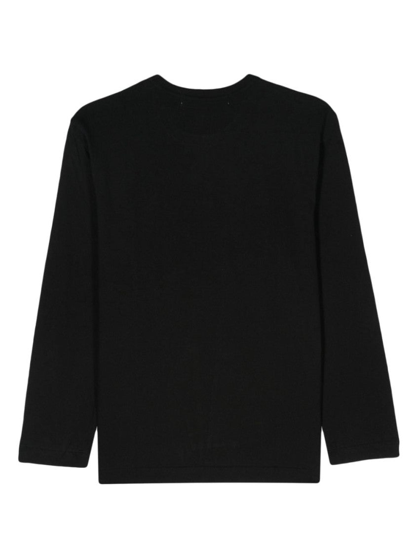 Black Logo cotton t-shirt 2