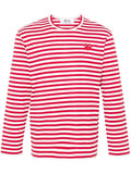 Red Logo striped cotton t-shirt 1