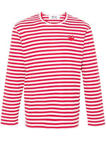 Red Logo striped cotton t-shirt 1