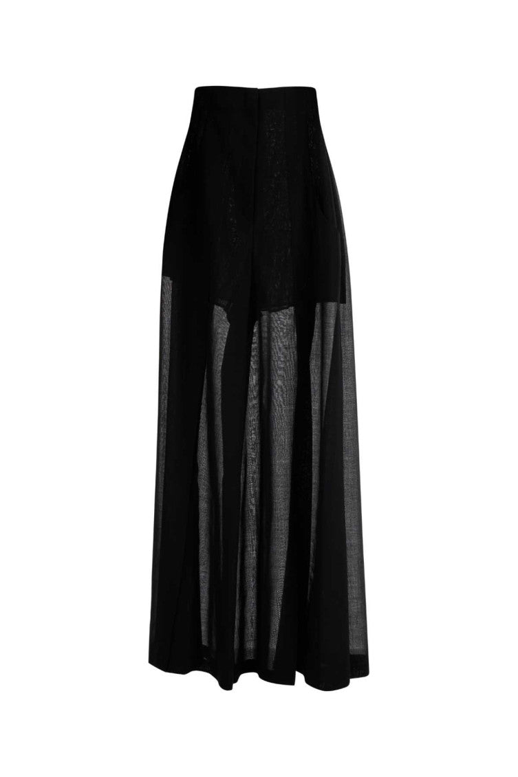 Black Voile slits pants 1