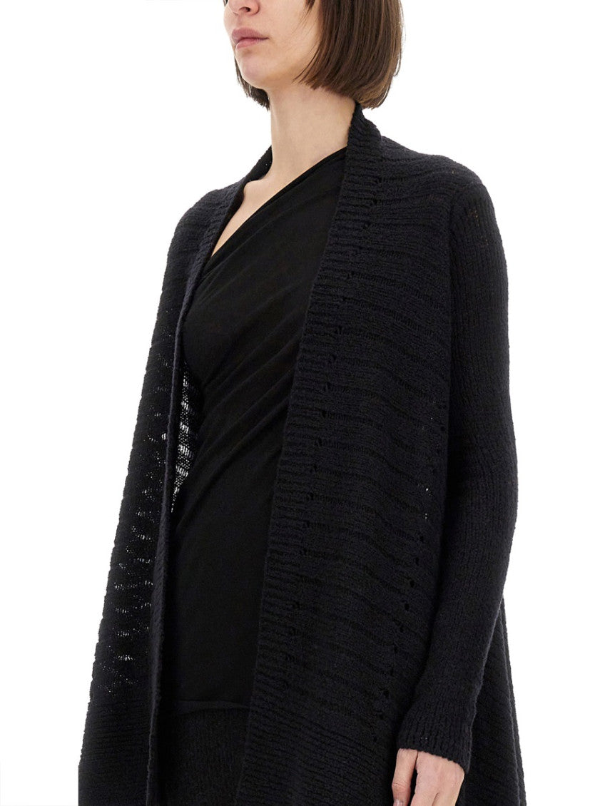 Black Knitted Shawl Neck Cardigan 3